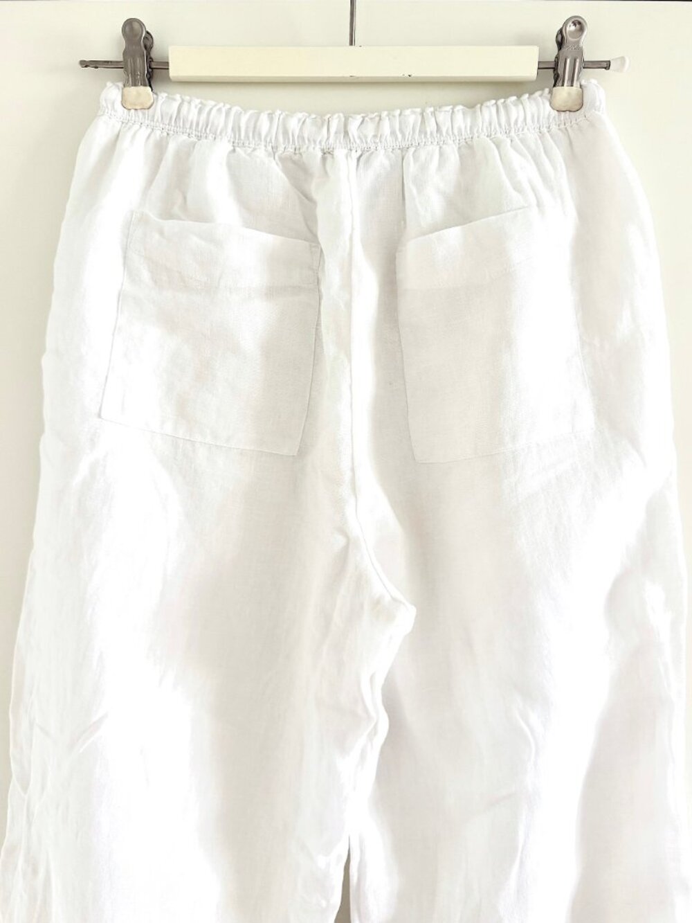 J. Crew White Wide-Leg Drawstring Pants - Picture 6 of 8